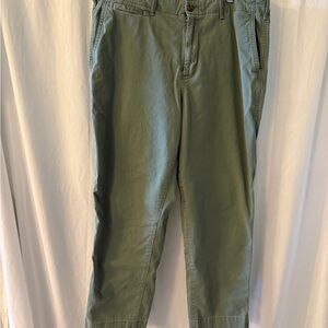 Gap olive green straight khakis size 16